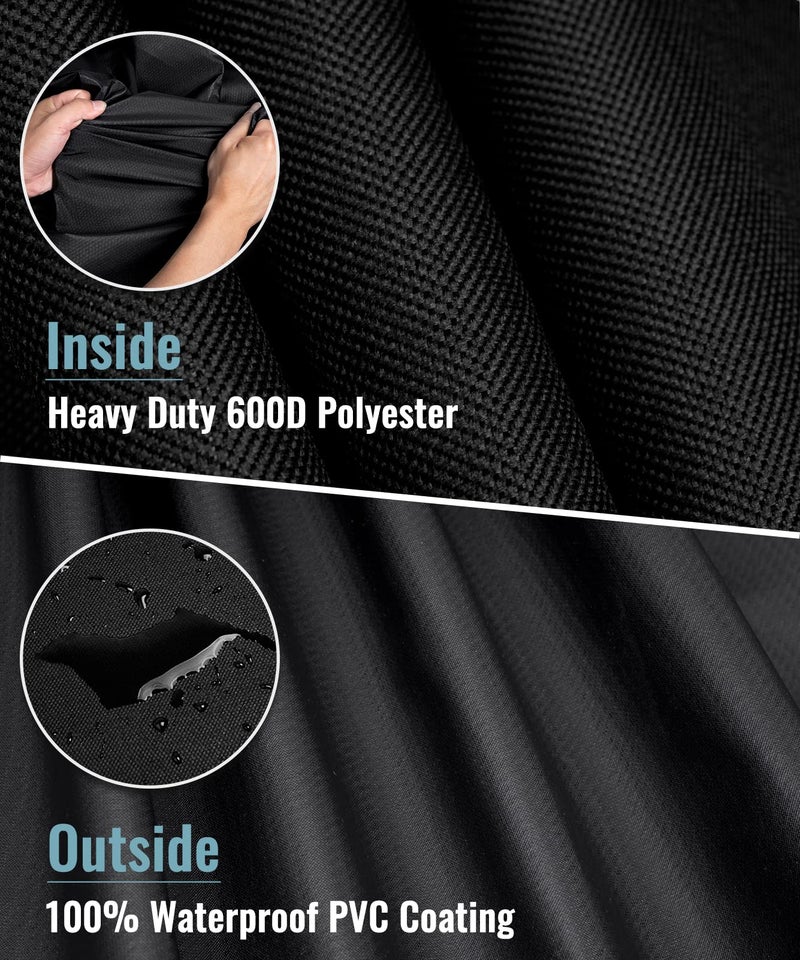 SHINESTAR Universal Generator Cover 26 x 20 x 20 inch - for 3000-5000 Watt Portable Generators, for Westinghouse, Champion, WEN, DuroMax and More, Heavy Duty Waterproof 600D Polyester, Black - Image 4
